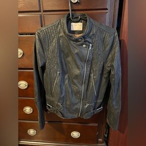 Free People Black Leather Jacket